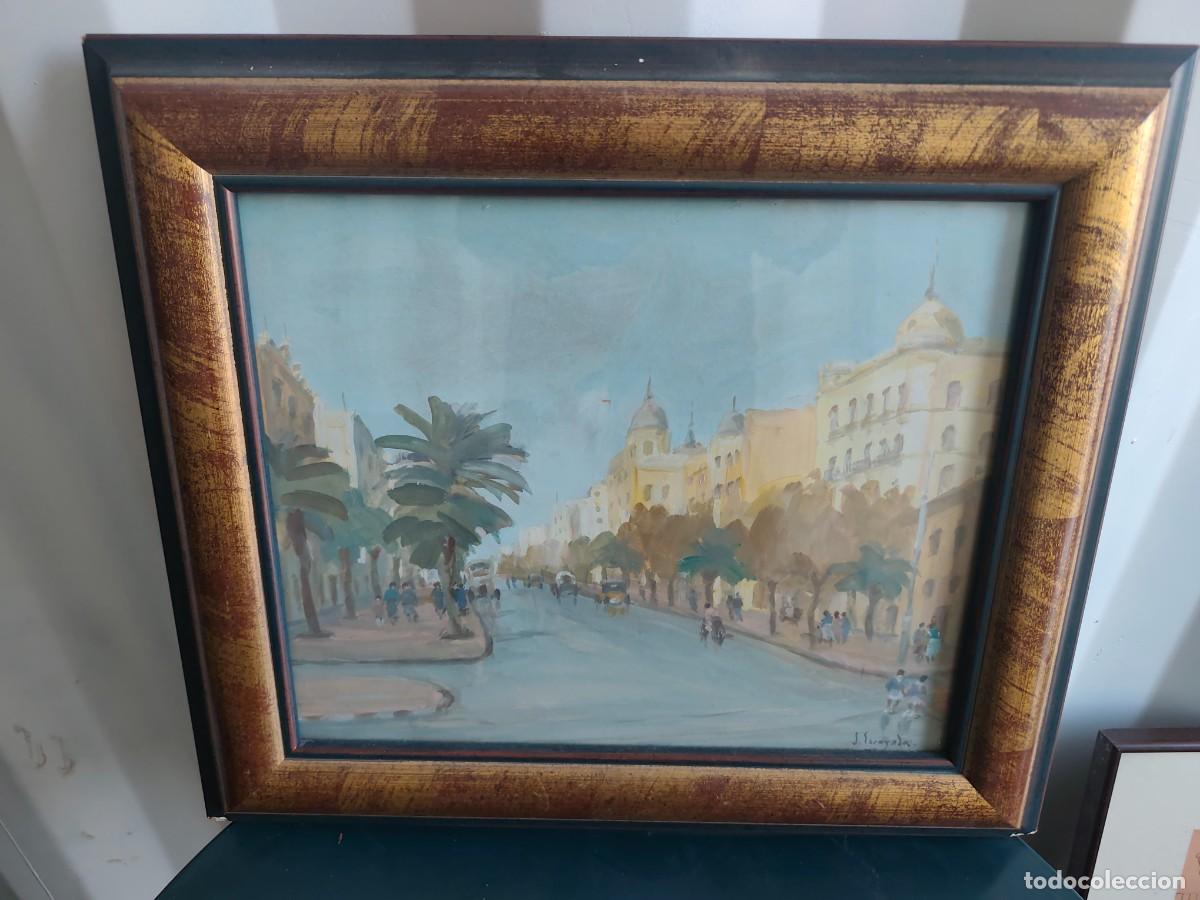 Arte: Cuadro oleo calle pp xx