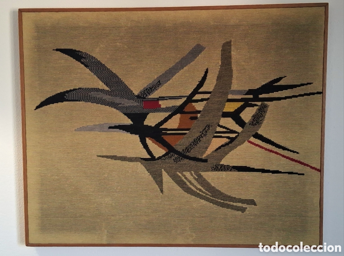 Arte: MARIO PRASSINOS (Estambul 1916-Eygali&eacute;res,1985) &rdquo;Oiseaux&rdquo; tapiz sin firmar (76 x 100)