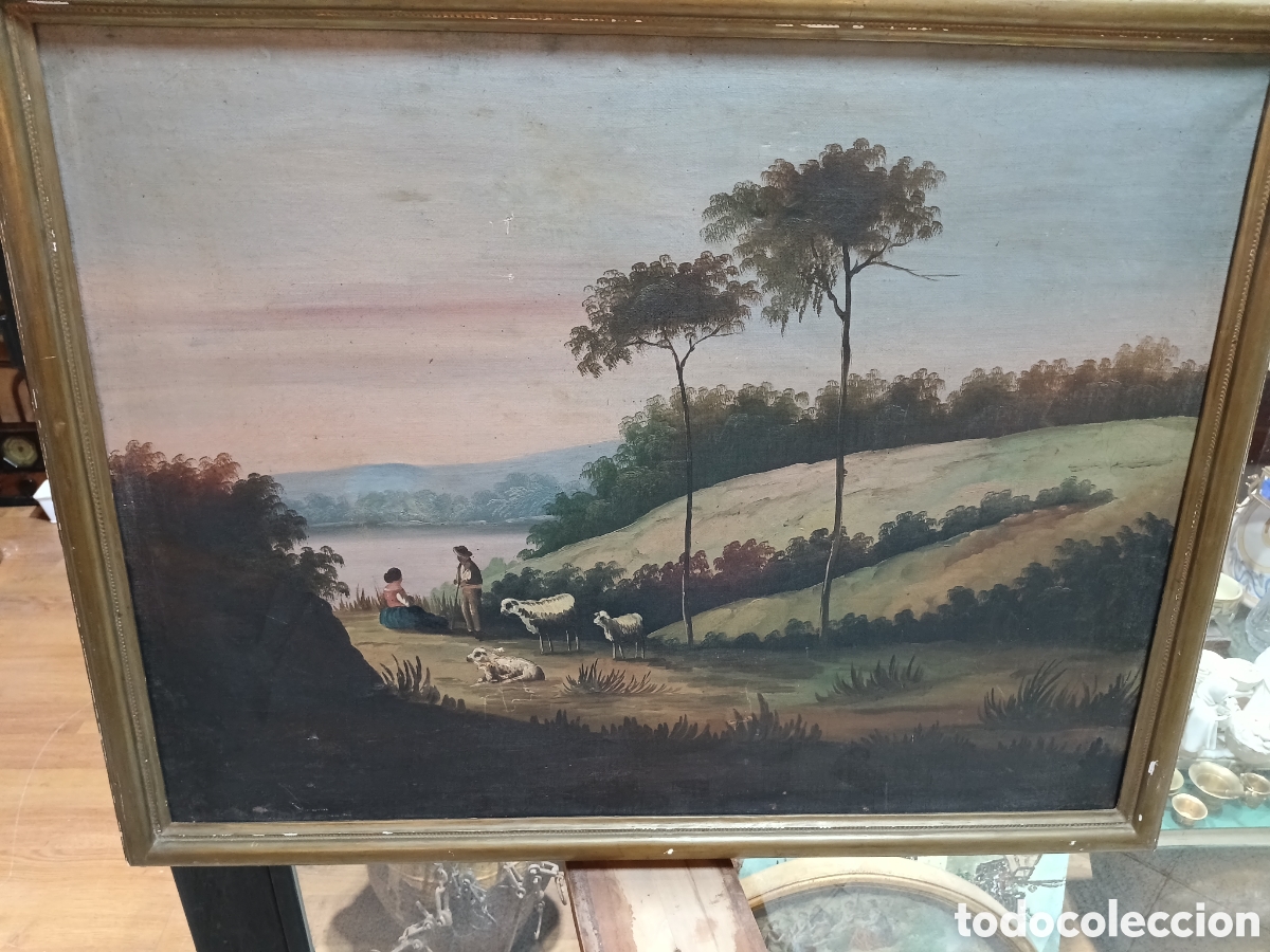 Arte: &Oacute;leo sobre lienzo paisaje europeo