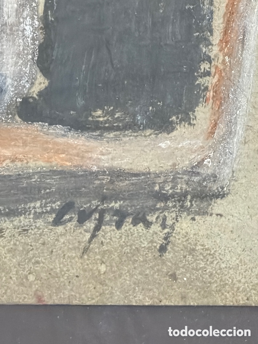 Arte: MODEST CUIXART. &ldquo;Composici&oacute;n abstracta&rdquo;. T&eacute;cnica mixta - Foto 2