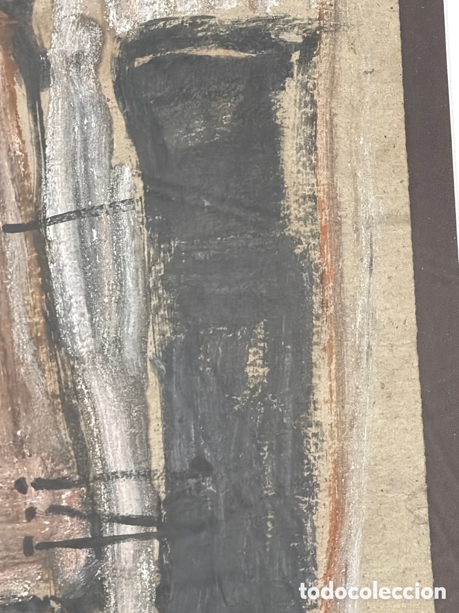 Arte: MODEST CUIXART. &ldquo;Composici&oacute;n abstracta&rdquo;. T&eacute;cnica mixta - Foto 5