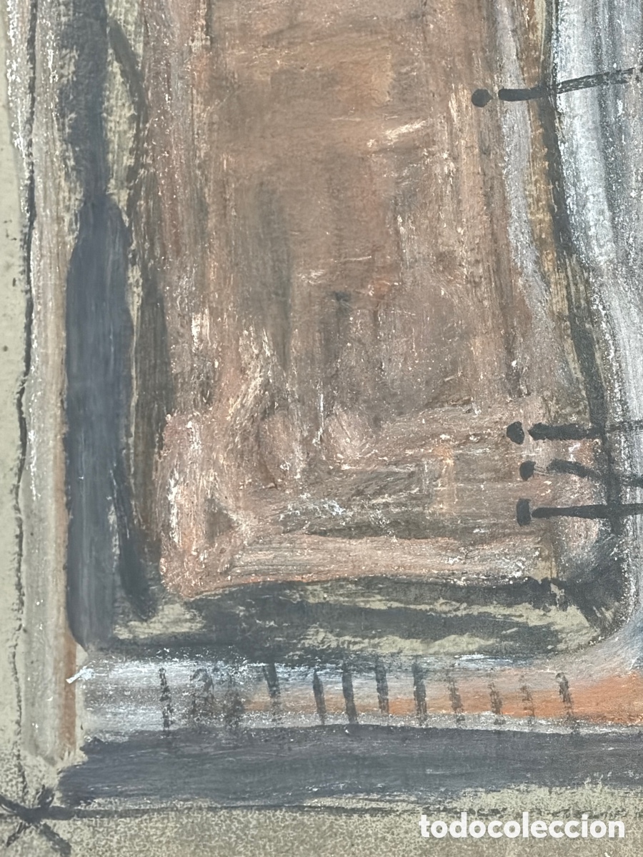 Arte: MODEST CUIXART. &ldquo;Composici&oacute;n abstracta&rdquo;. T&eacute;cnica mixta - Foto 6