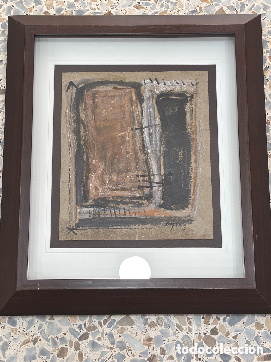 Arte: MODEST CUIXART. &ldquo;Composici&oacute;n abstracta&rdquo;. T&eacute;cnica mixta - Foto 1