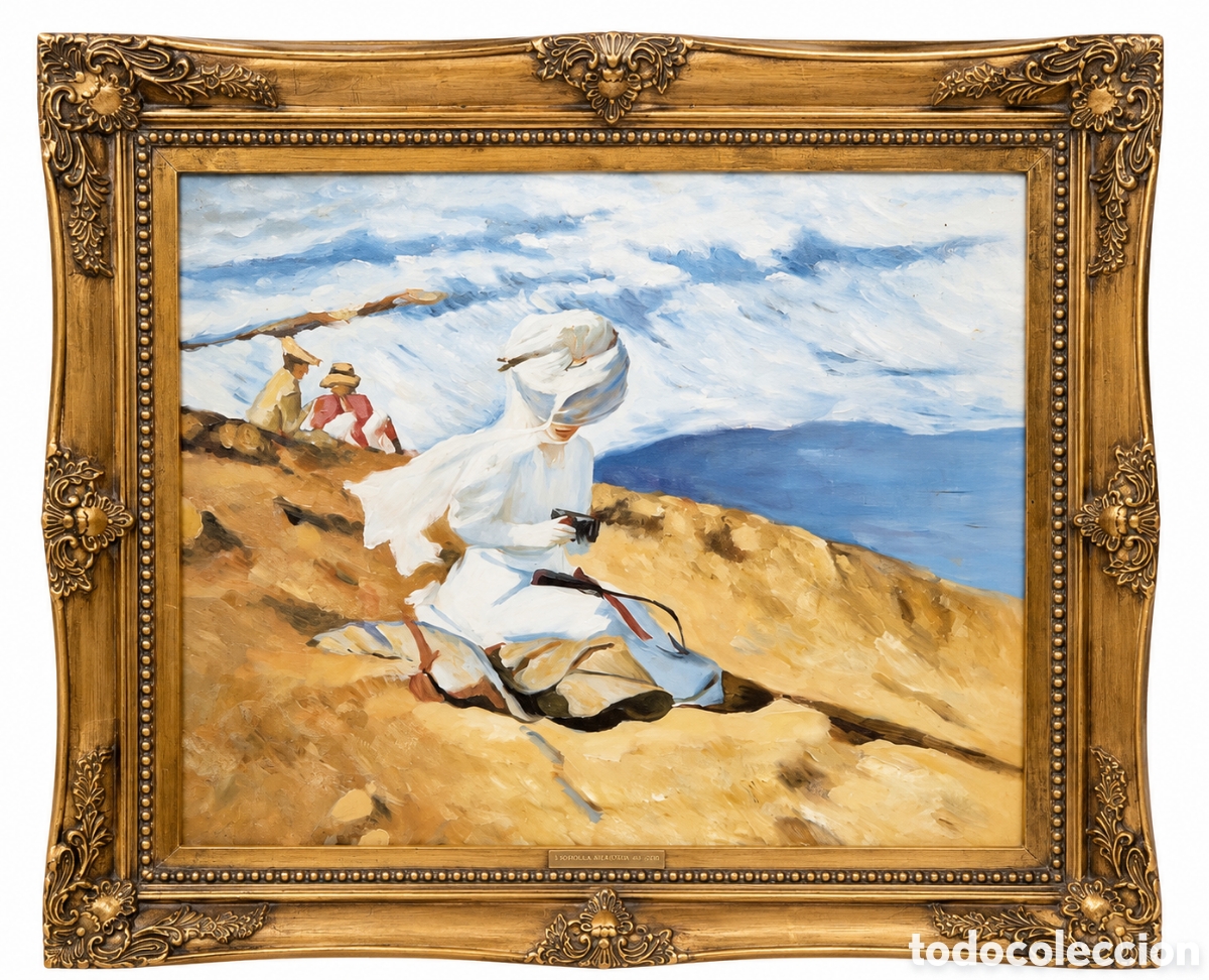 Arte: &Oacute;leo Instant&aacute;nea Biarritz 1906 Museo Sorolla