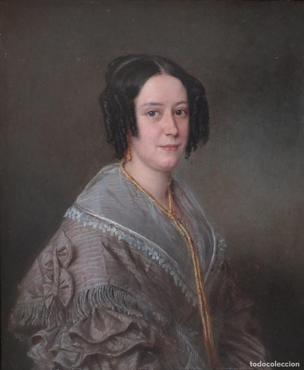 Arte: Retrato de una joven mujer. &Oacute;leo sobre tabla. Escuela holandesa. Hacia 1840.