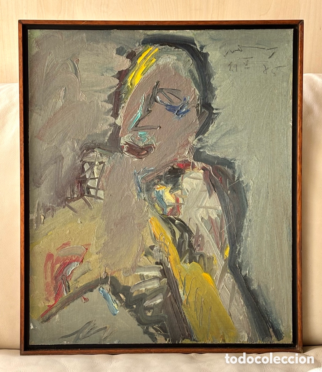Arte: JOAN CRUSPINERA (TIANA, BARCELONA, 1945) FIGURA FEMENINA - OLEO - 55 x 46 CM