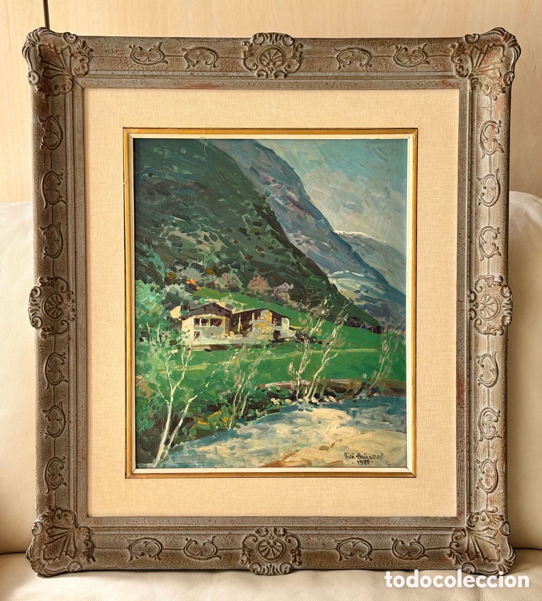 Arte: JOSEP MARIA VIL&Agrave; CA&Ntilde;ELLAS 1975- &Oacute;LEO SOBRE TELA- ANDORRA
