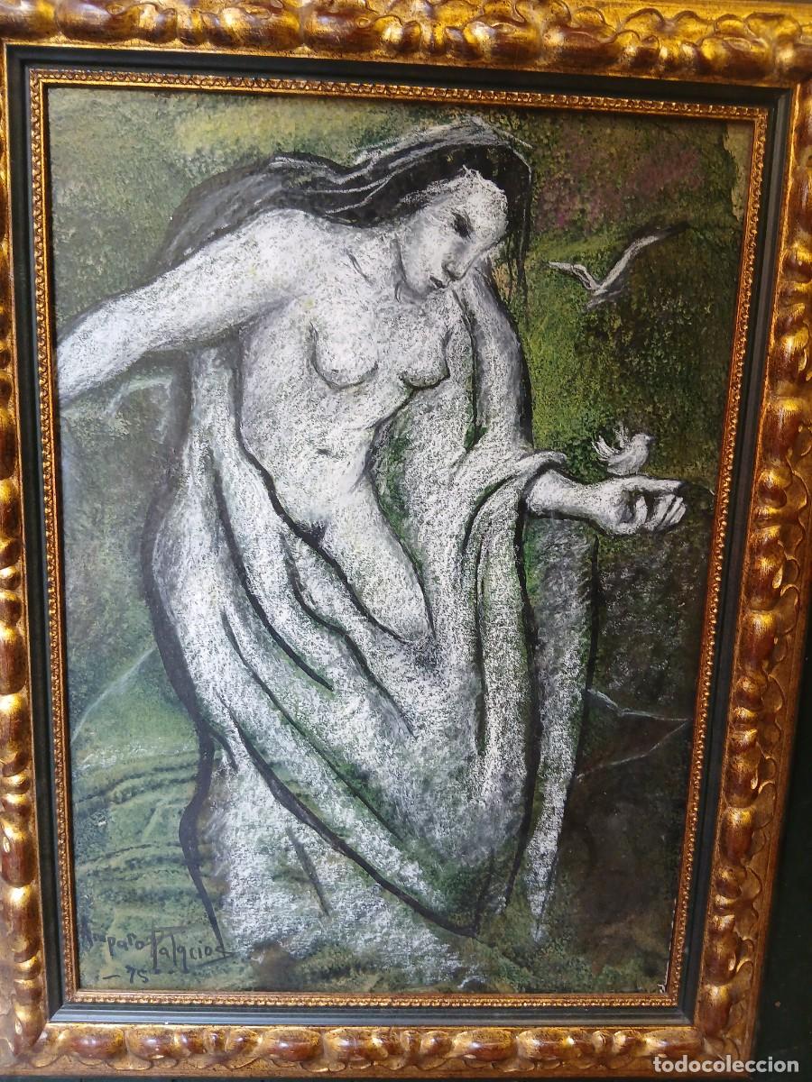 Arte: ANPARO PALACIOS, PINTURA PASTEL DE OLEO SOBRE TABLA DE CART&Oacute;N