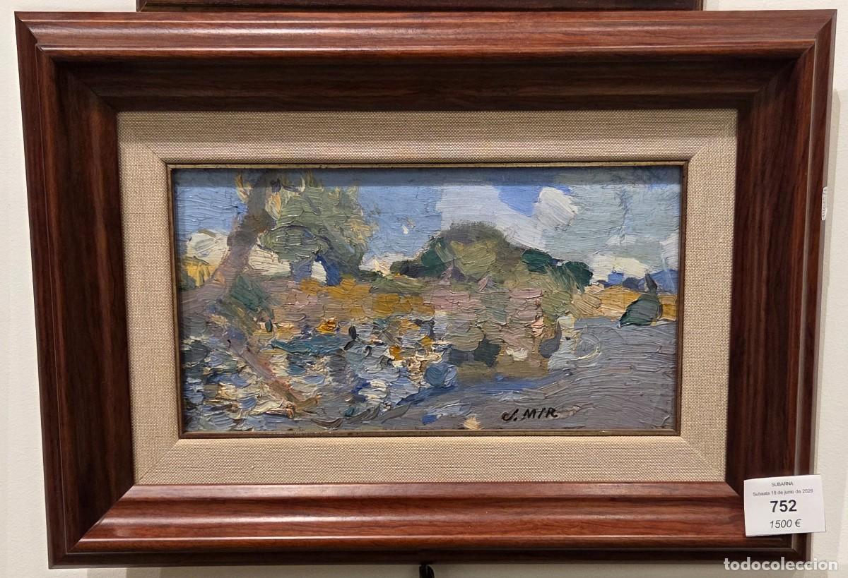 Arte: Pintura al &oacute;leo de Joaquim Mir, pintor escuela catalana