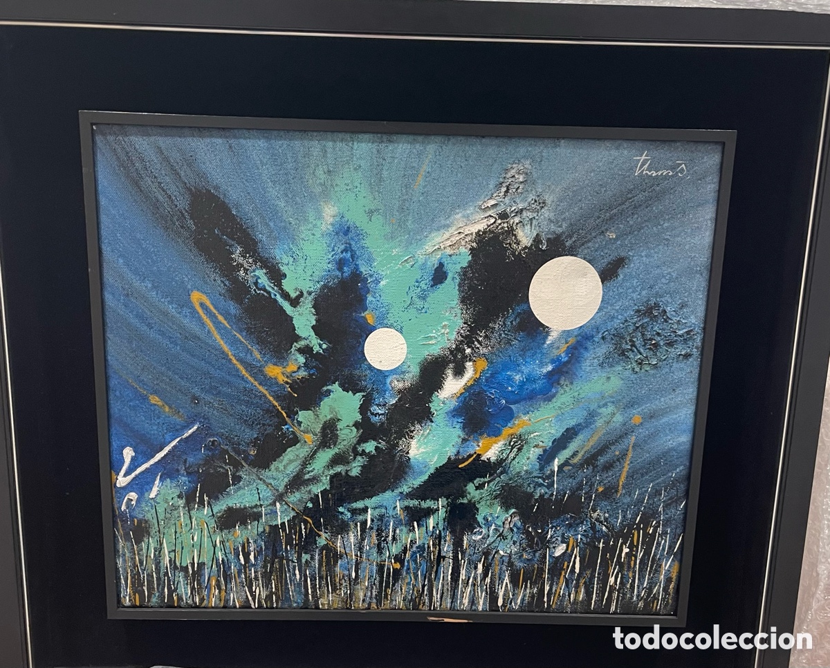Arte: Cuadro pintado con t&eacute;cnica mixta de Joan Josep Tharrats