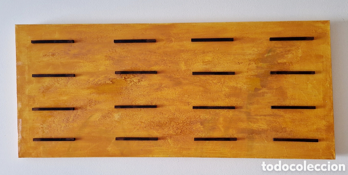 Arte: Cuadro abstracto contempor&aacute;neo texturizado 3D - 90x40 cm