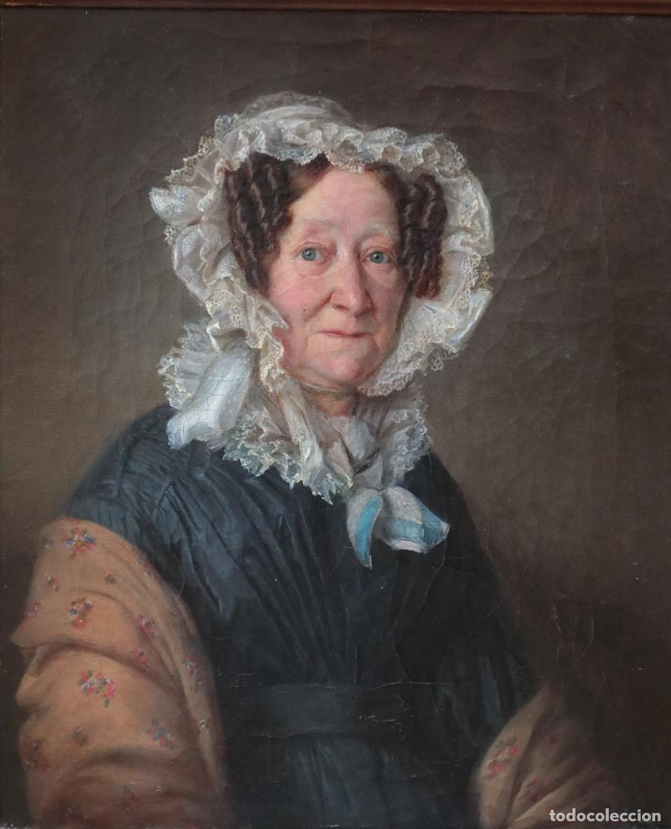 Arte: Retrato de mujer. &Oacute;leo sobre lienzo. Escuela holandesa, hacia 1840. Mide 27 x 32 cm.