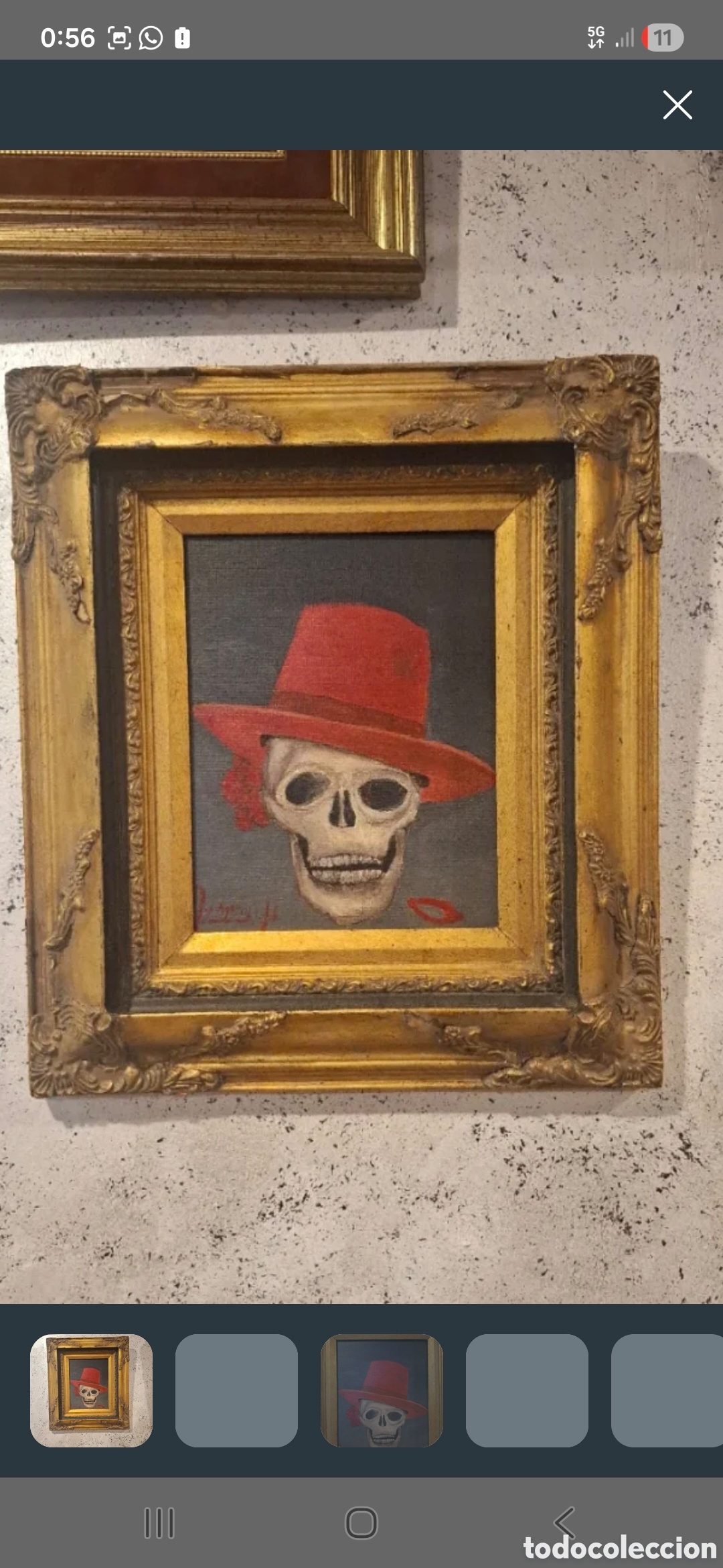 Arte: Cuadro al oleo 44x38 la tia lola hasta que dure la feria