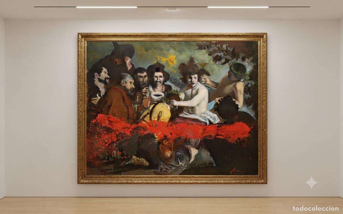 Arte: GARC&Iacute;A DE ALMUI&Ntilde;A. SIN T&Iacute;TULO. &Oacute;LEO SOBRE TABLA