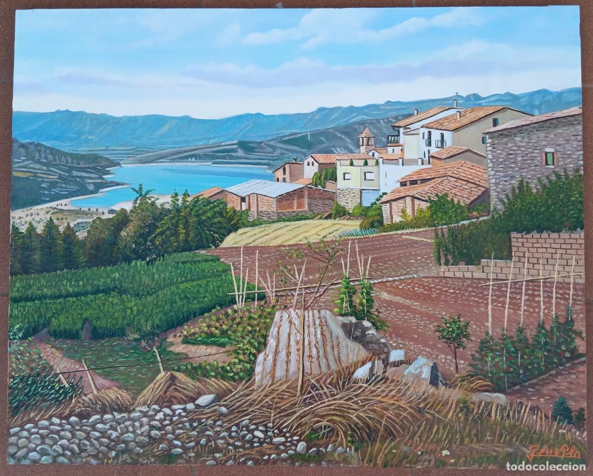 Arte: PERE PLA PAR&Eacute;S. &Oacute;LEO SOBRE TELA MONTADO EN BASTIDOR 81 X 65. PESSONADA, PALLARS JUSS&Agrave;. VER FOTOS.