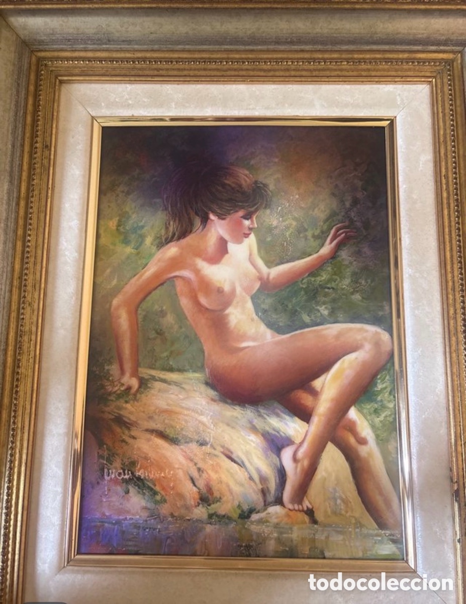 Arte: Cuadro original firmado &ndash; Acr&iacute;lico sobre lienzo &ndash; Desnudo femenino