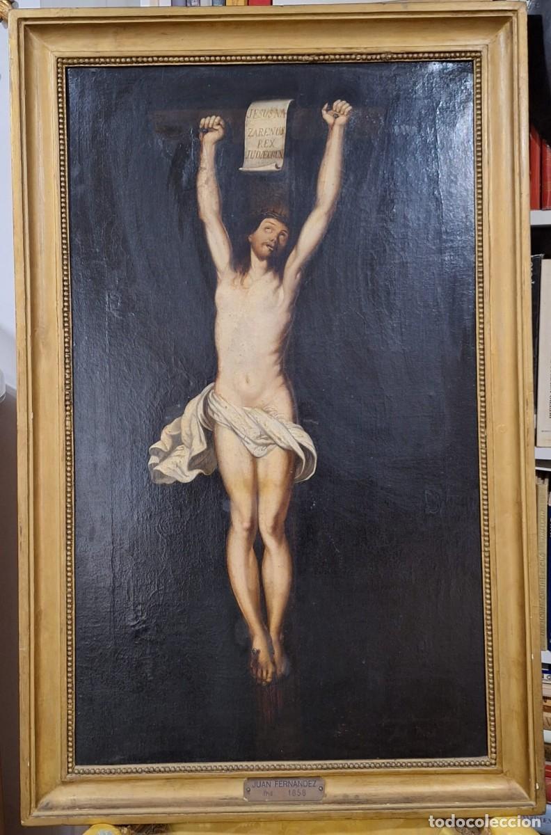Arte: Cristo en la cruz, posiblemente pintor mejicano.