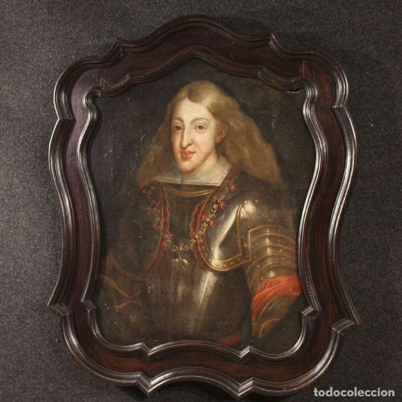 Arte: Retrato antiguo espa&ntilde;ol del siglo XVII, Carlos II de Espa&ntilde;a.