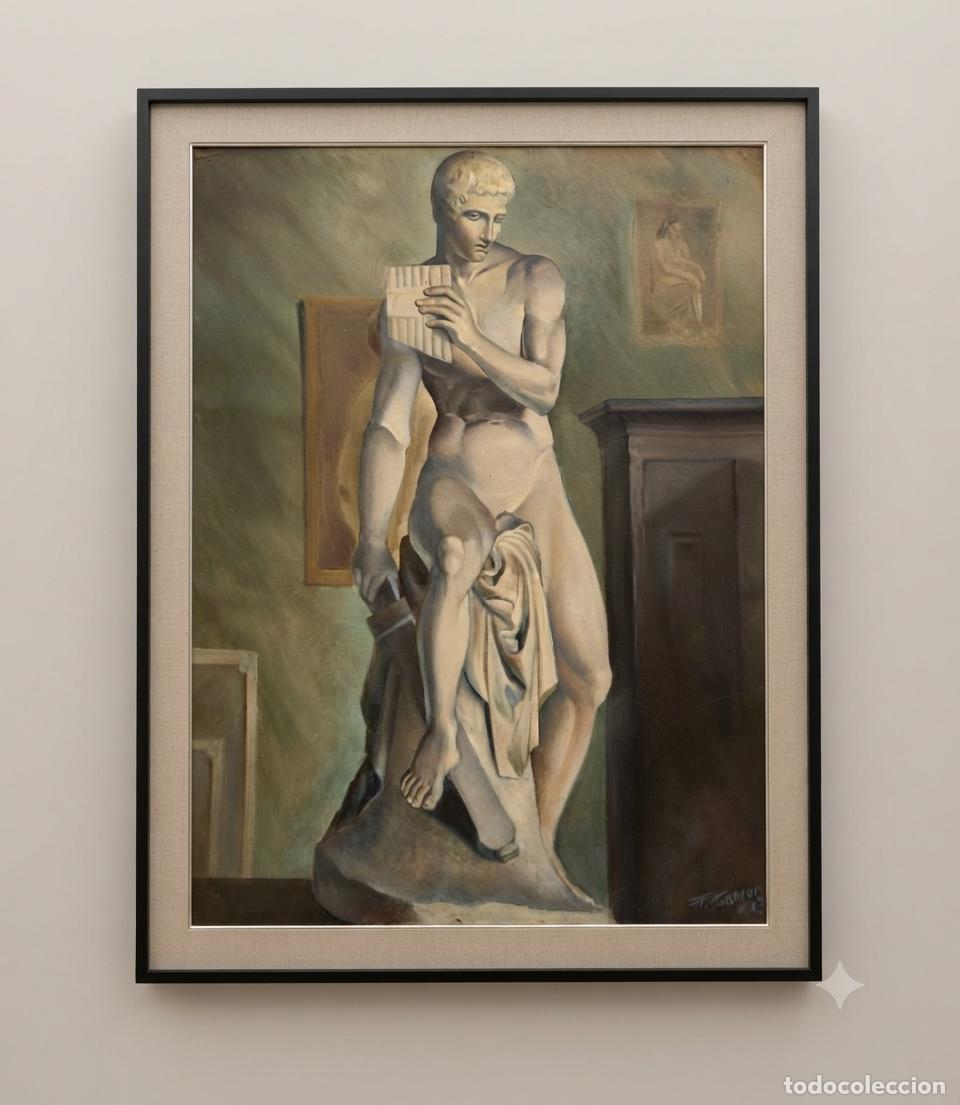 Art: Estudio cl&aacute;sico. &Oacute;leo sobre cart&oacute;n. Firma ilegible