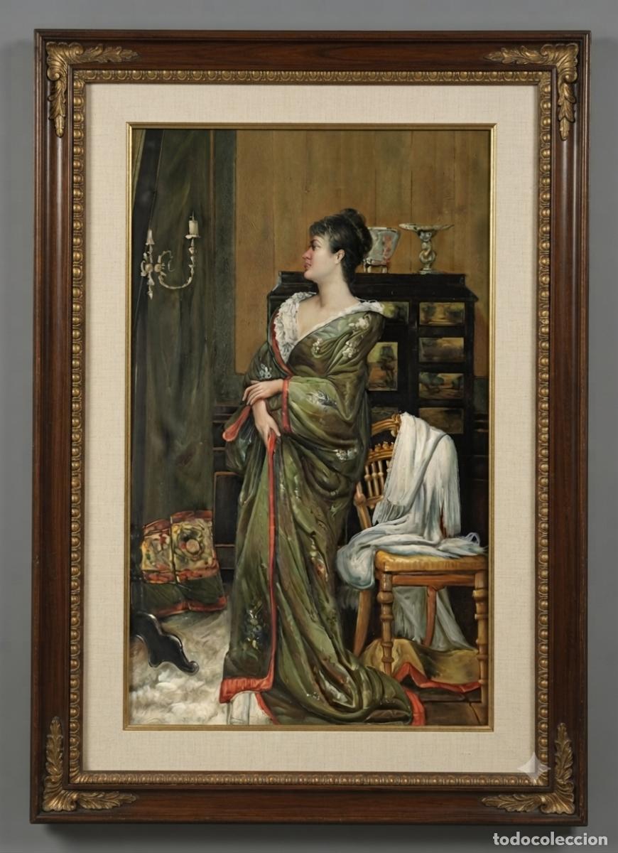 Arte: Copia cuadro Interior rom&aacute;ntico. &Oacute;leo sobre lienzo