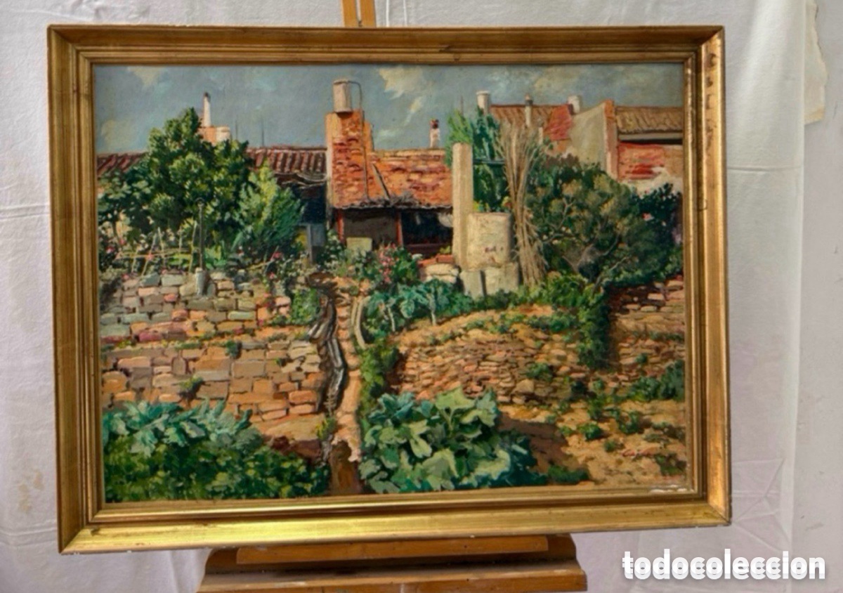 Arte: Pau Casanovas Morral. Casa Vella Sabadell. Paisaje rural catal&aacute;n. &Oacute;leo sobre tablex firmado. (80X64.