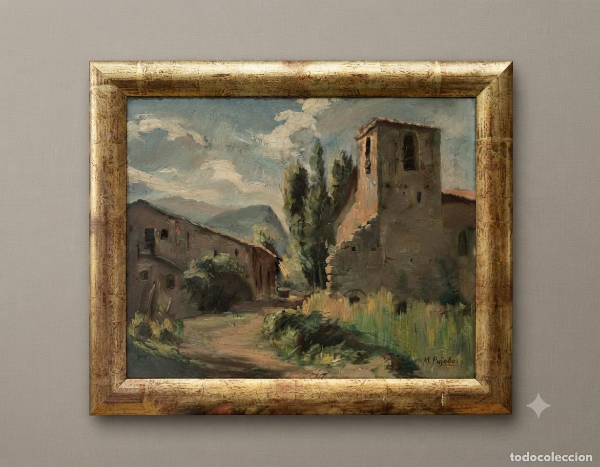 Art: PUJADAS, M. - PINTURA AL &Oacute;LEO SOBRE TABLILLA ENMARCADA