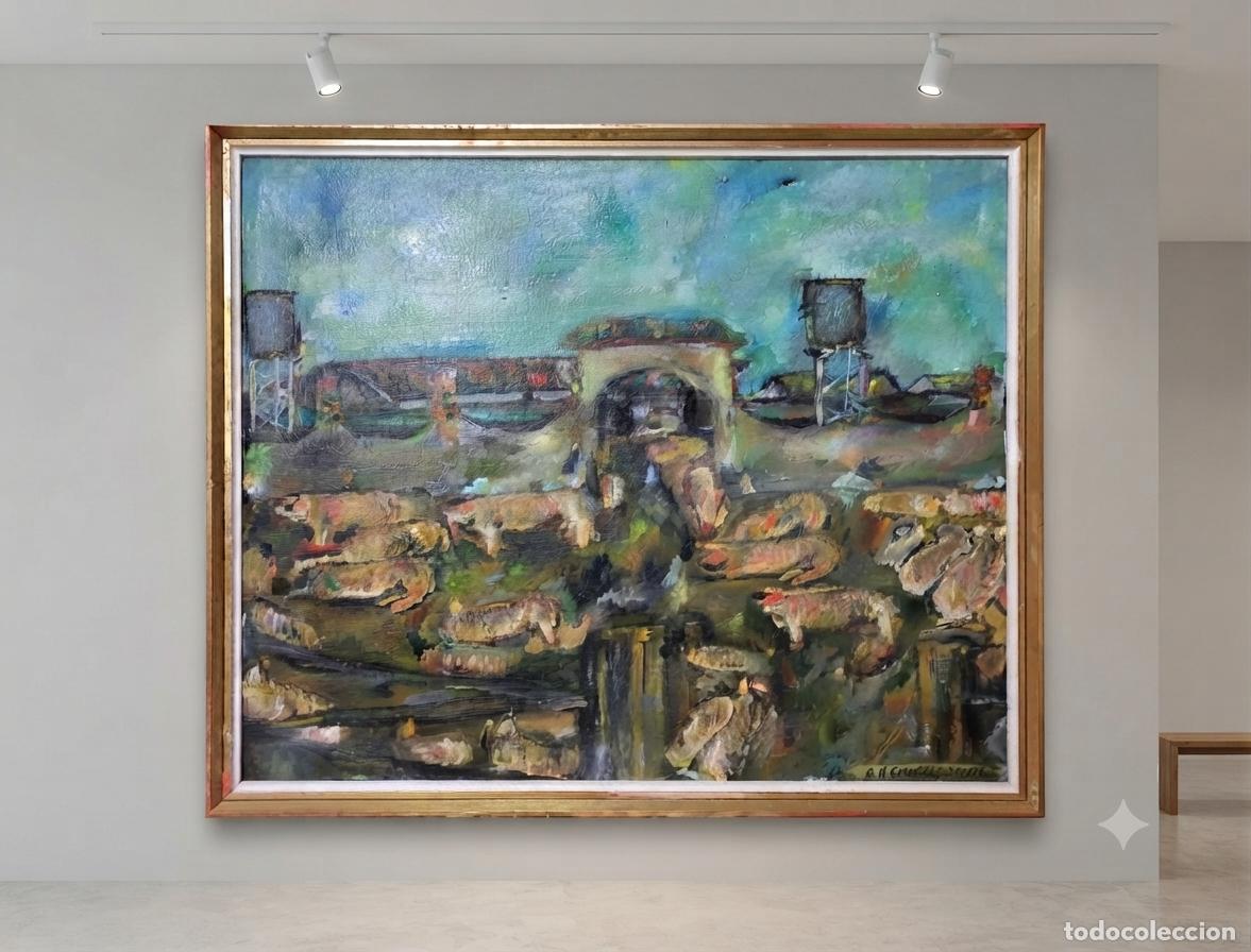 Arte: COWELL SMITH. GRANJA DE CERDOS 3. O/L