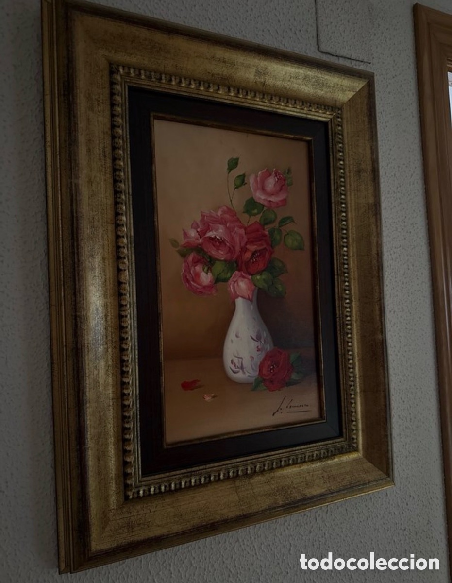 Arte: &Oacute;leo de jarr&oacute;n de rosas