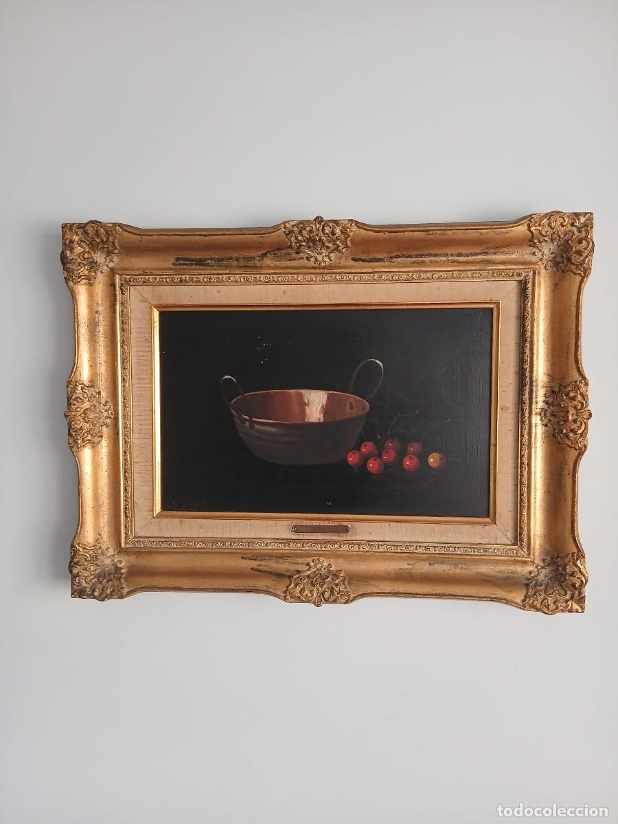 Arte: Bodeg&oacute;n con Cerezas y Cacerolas de cobre