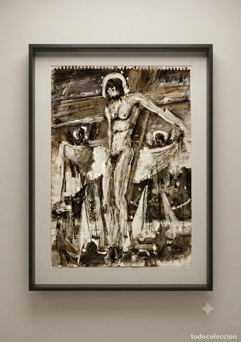 Arte: Mampaso. Estudio para cuadro Cristo. M/P