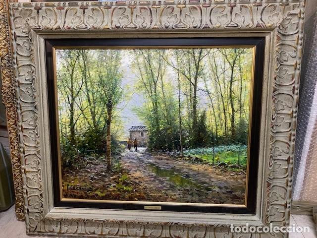 Art: Oleo paisaje de monta&ntilde;a del pintor P. Colldecarrera