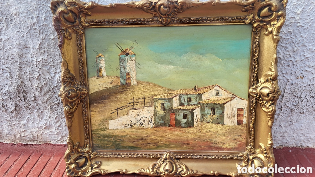 Arte: Antiguo cuadro pintura &oacute;leo sobre tabla