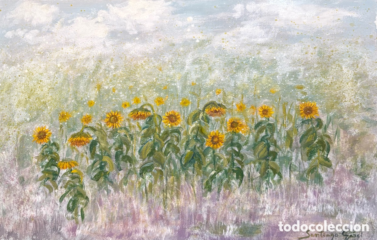 Arte: Cuadro Original Santiago Garci - Girasoles (2022)