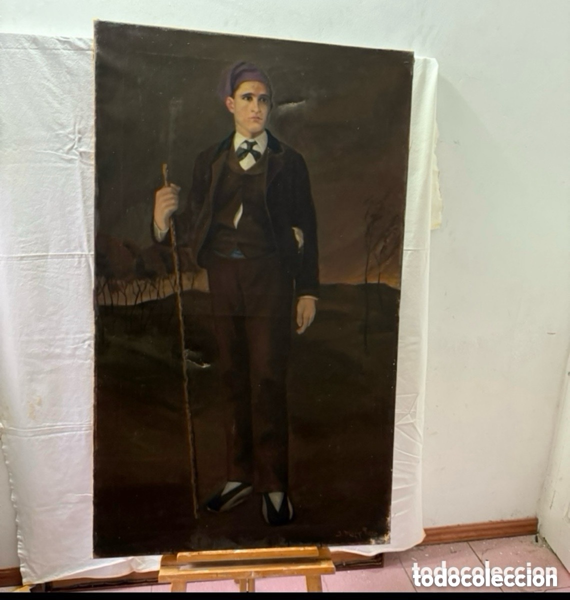 Arte: Jaume Masip Roca. &Oacute;leo sobre lienzo firmado. Medidas : 137 x 82 cm.