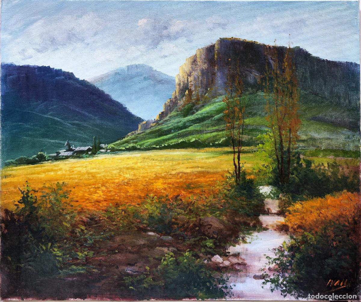Arte: &Oacute;leo de paisaje monta&ntilde;oso. Atribuido a Mar&iacute;a Jos&eacute; Martinez