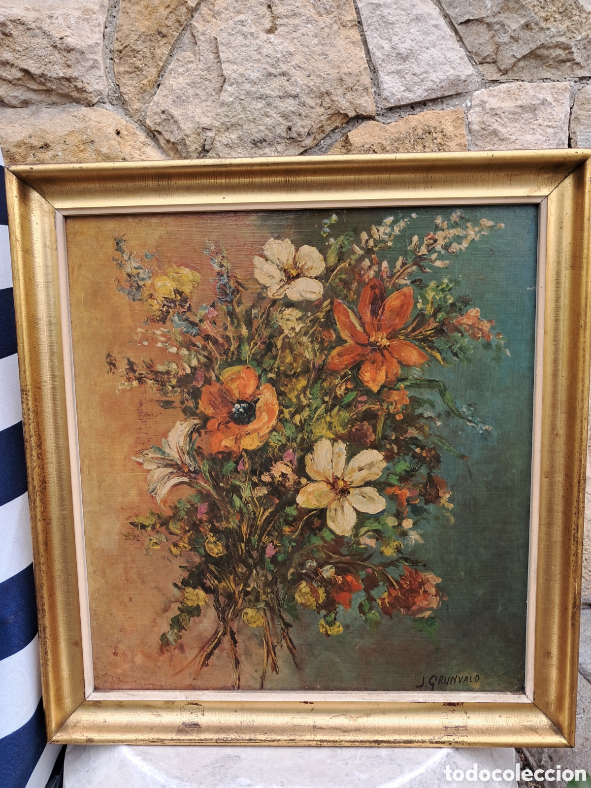 Arte: Cuadro vintage J. GRUNVALD Siglo XX