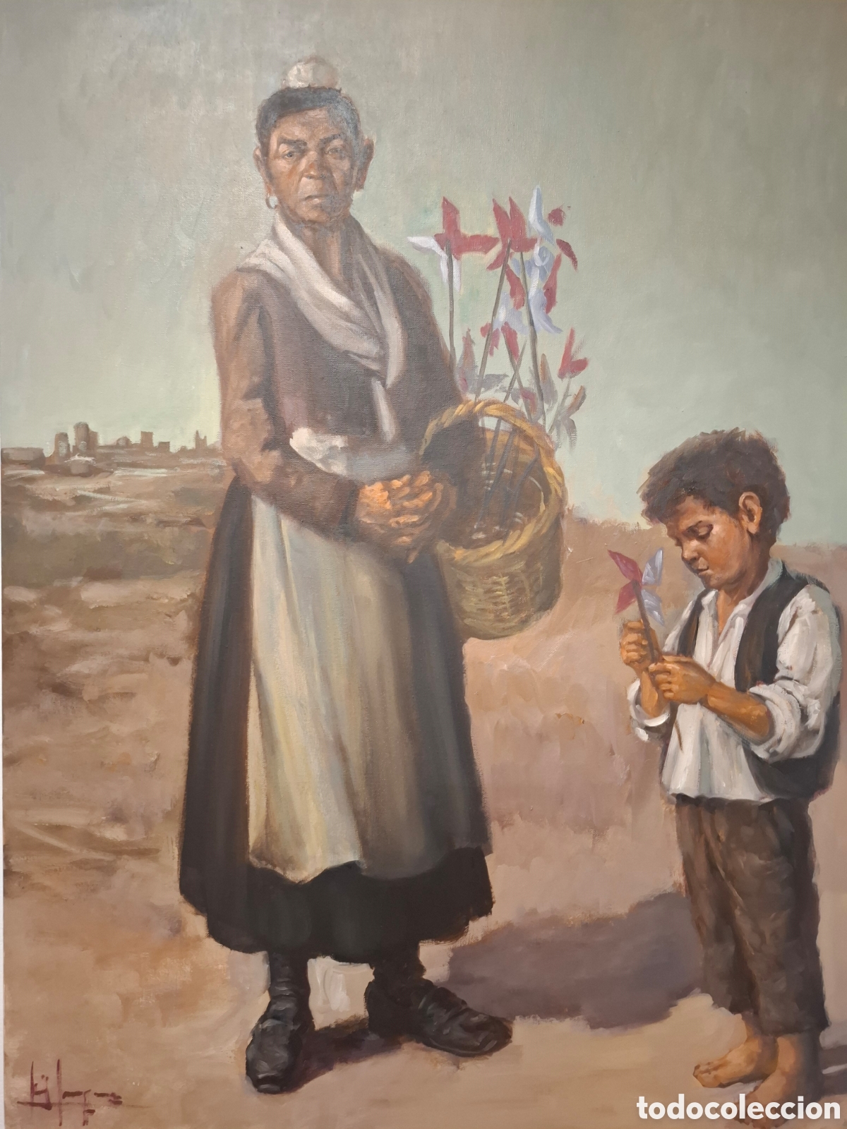 Arte: Oleo sobre lienzo luis marquez 91x73 - Foto 2