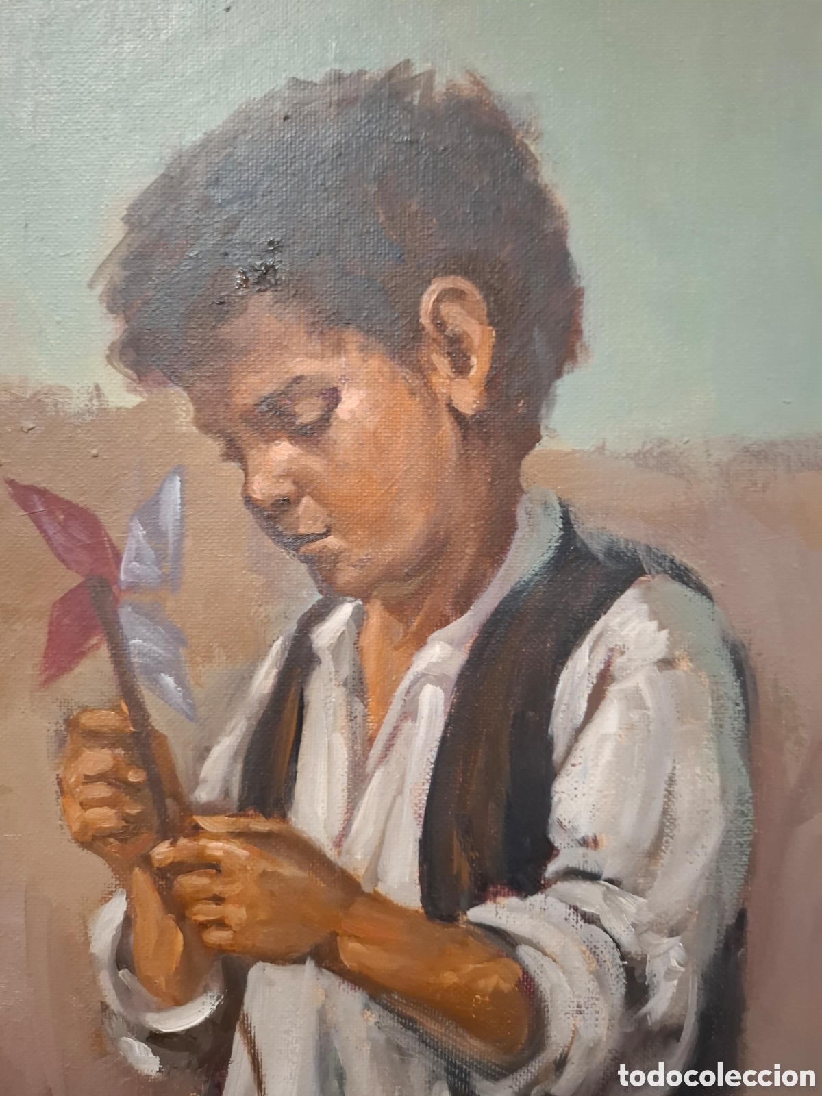 Arte: Oleo sobre lienzo luis marquez 91x73 - Foto 8