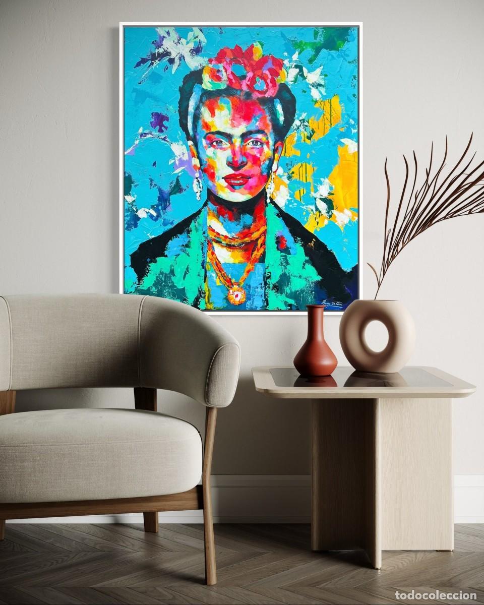 Arte: Frida Kahlo &ndash; Original de Chaya de Silva &ndash; Acr&iacute;lico y t&eacute;cnica mixta &ndash; Firmado a mano &ndash; 90&times;75 cm