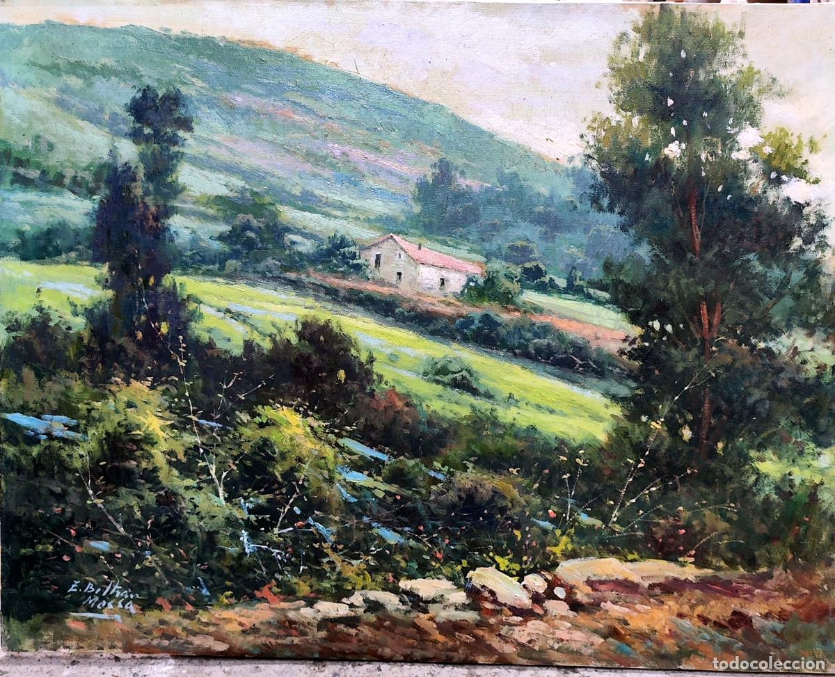 Arte: &Oacute;LEO. PAISAJE CAMPESTRE. ENRIC BELTR&Aacute;N MESSA. 74 X 60 CM.