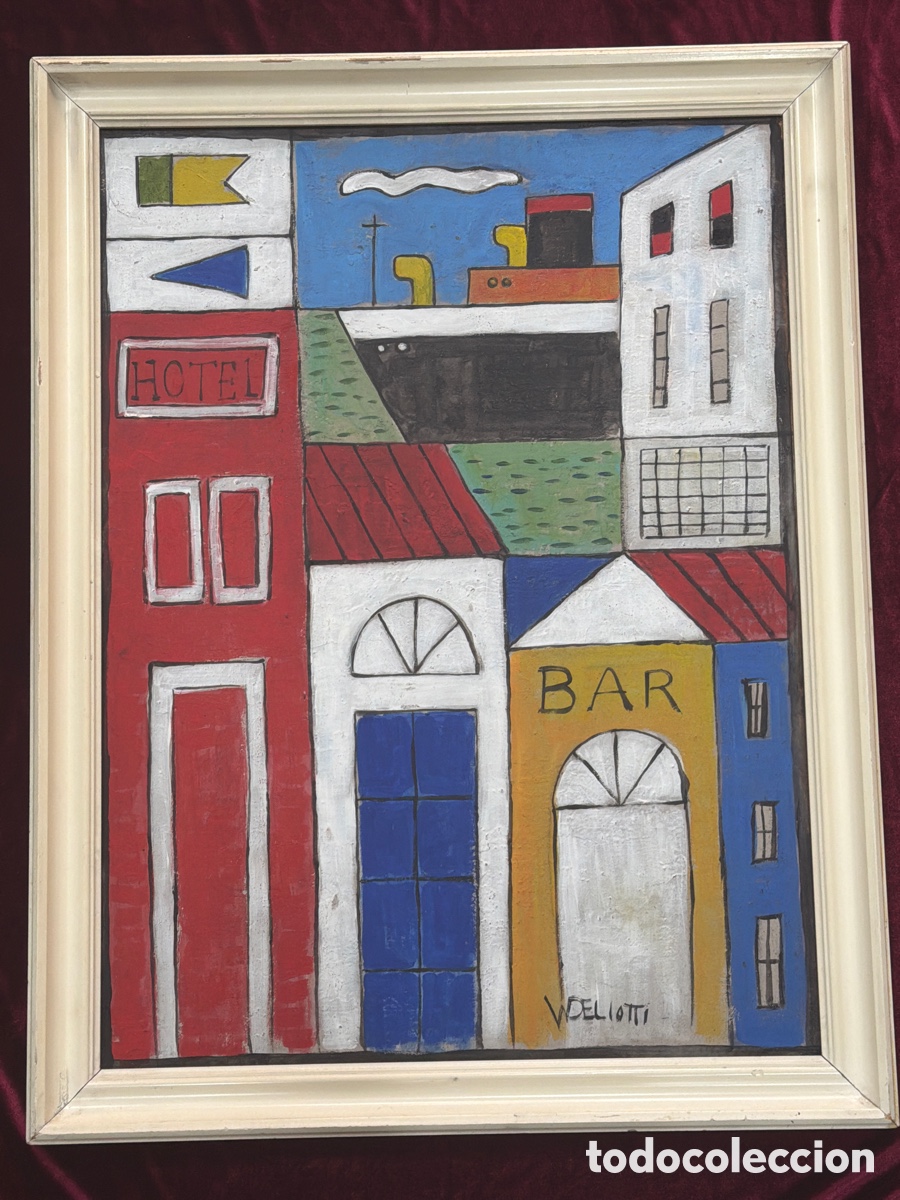 Arte: WALTER DELIOTTI. &ldquo;PUERTO&rdquo;. &Oacute;leo sobre tablex
