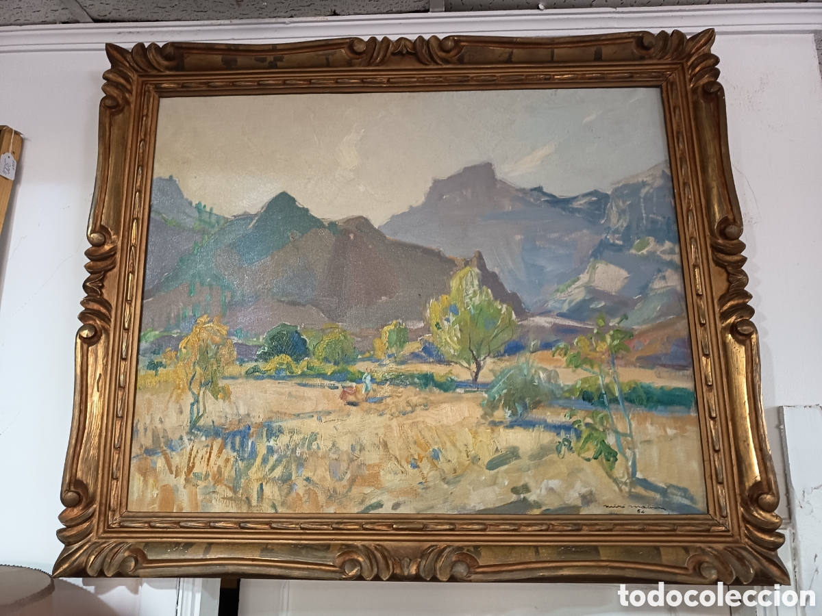 Arte: Pintor Miro Mainou oleo sobre lienzo a&ntilde;o 54