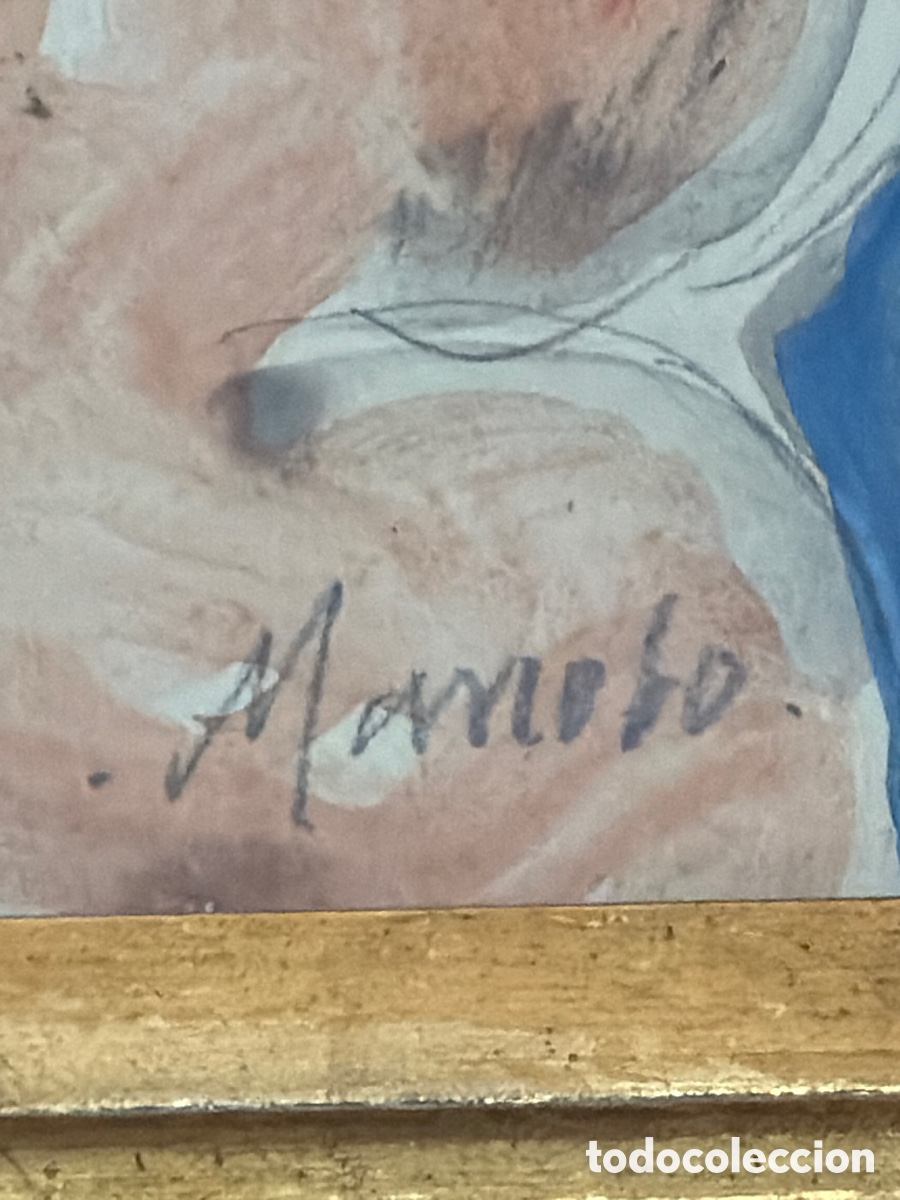 Arte: MANOLO (HUGUE ?). &ldquo;DESNUDO&rdquo;. GUACHE - Foto 2