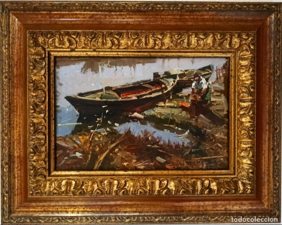 Arte: Eustaquio Segrelles (Albaida, Valencia, 1936&ndash;Valencia, 2025) &rdquo;Pescadora&rdquo; &oacute;leo sobre lienzo (33 x 22)