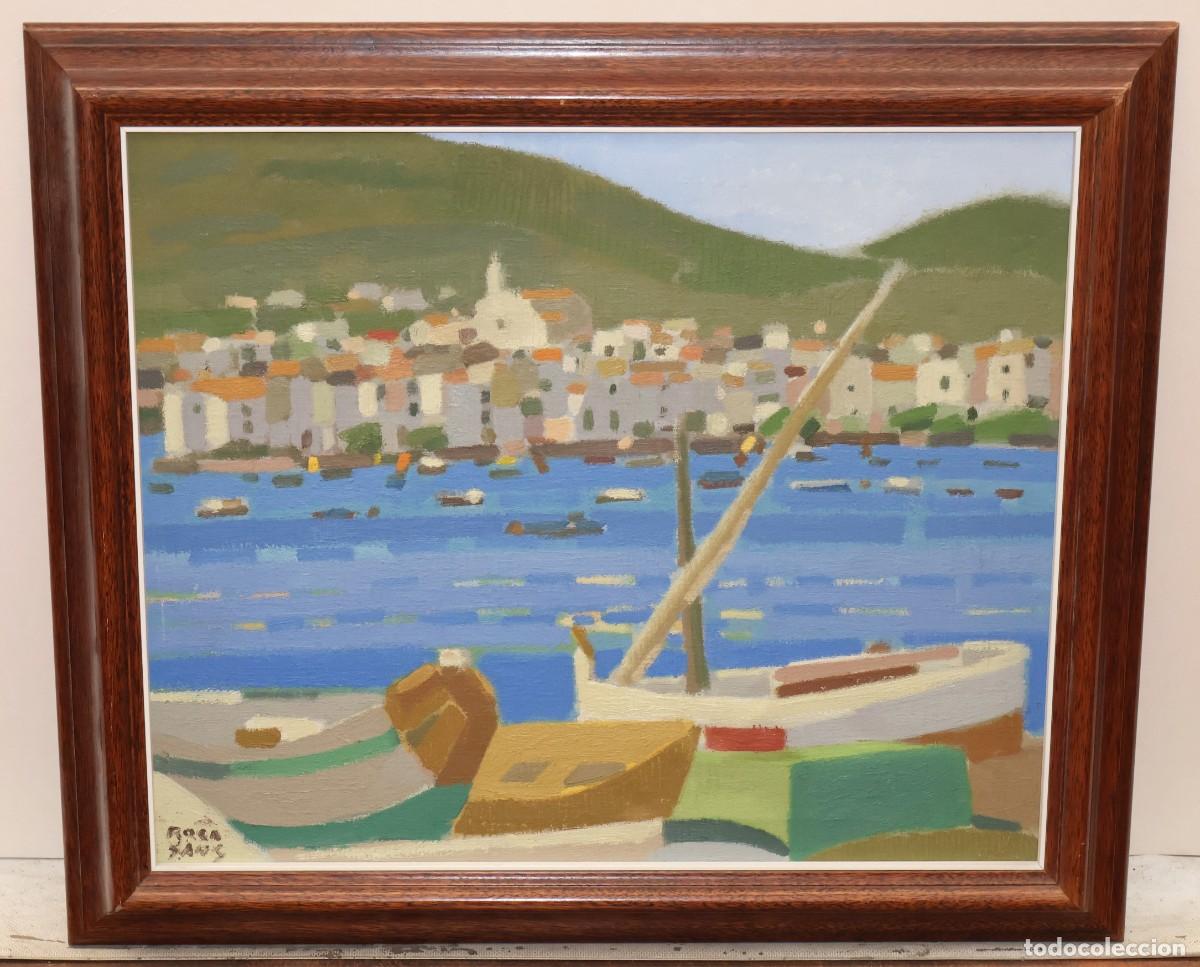 Arte: JUOAN CARLES ROCA SANS (Barcelona, 1946) OLEO SOBRE TELA DEL A&Ntilde;O 1986. VISTA DE CADAQUES