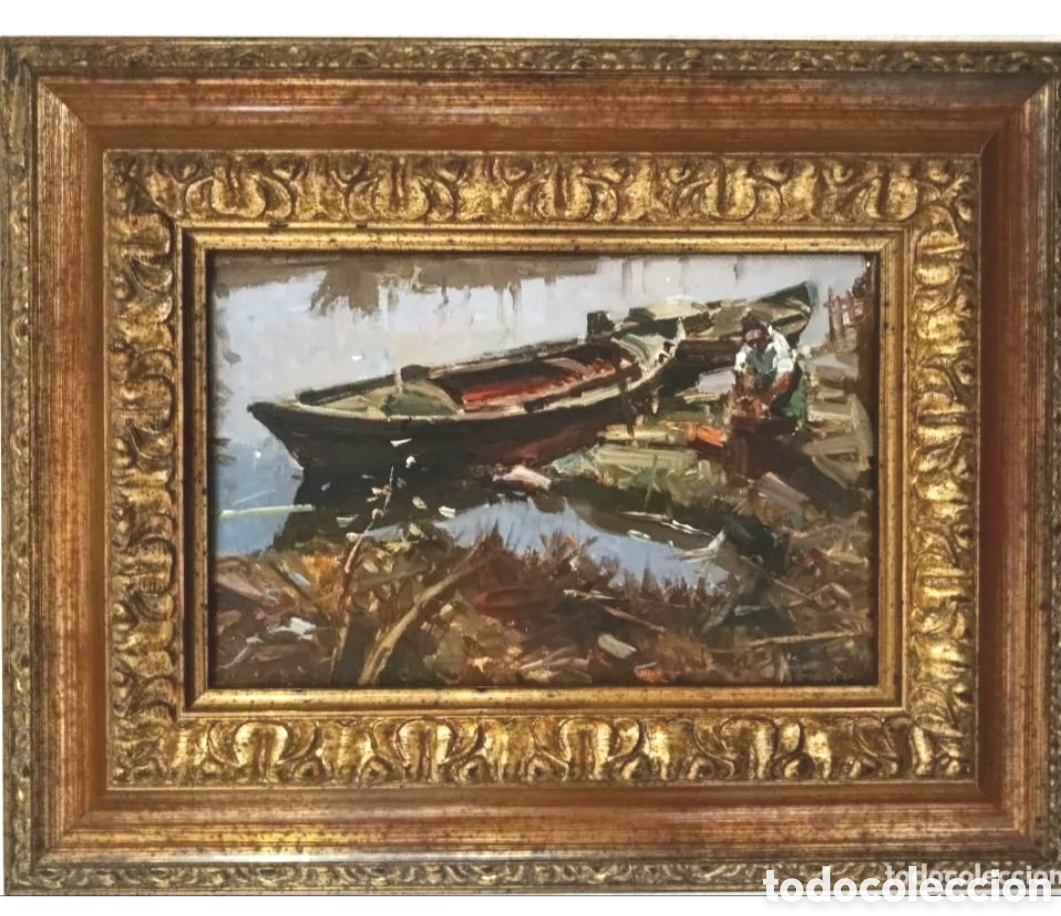Arte: Eustaquio Segrelles (Albaida, Valencia, 1936&ndash;Valencia, 2025) &rdquo;Albufera&rdquo; &oacute;leo sobre lienzo (33 x 22)