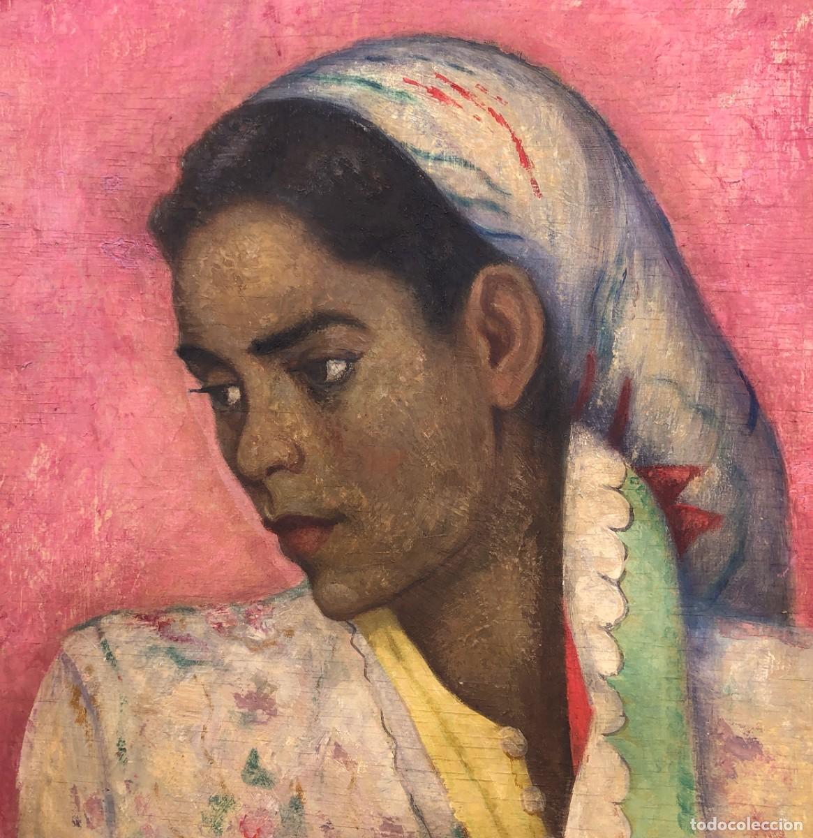 Arte: RETRATO JOVEN MUJER MUSULMANA - ORIGINAL 1955 - AFRICA, MAGREB : MARRUECOS, TUNEZ, ARGELIA