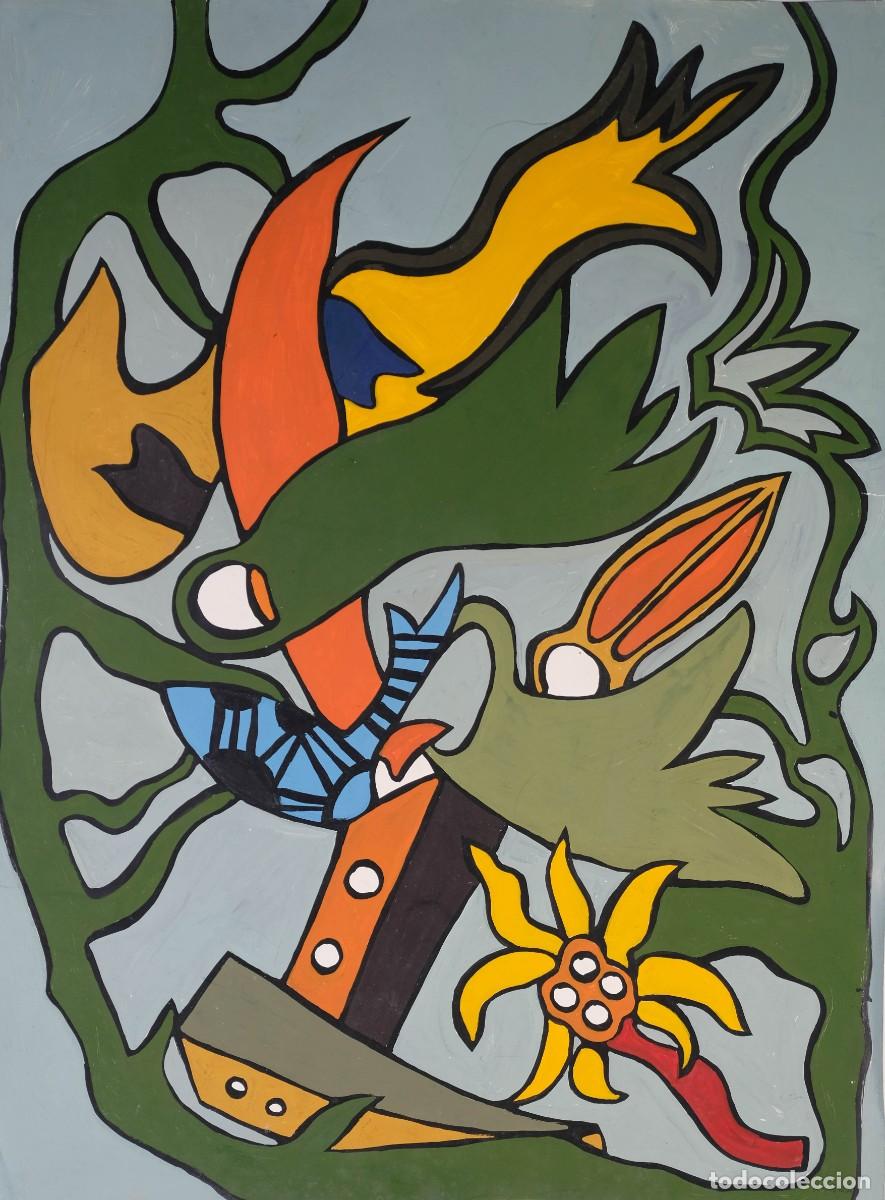 Arte: Gouache y acr&iacute;lico sobre papel Composici&oacute;n siglo XX