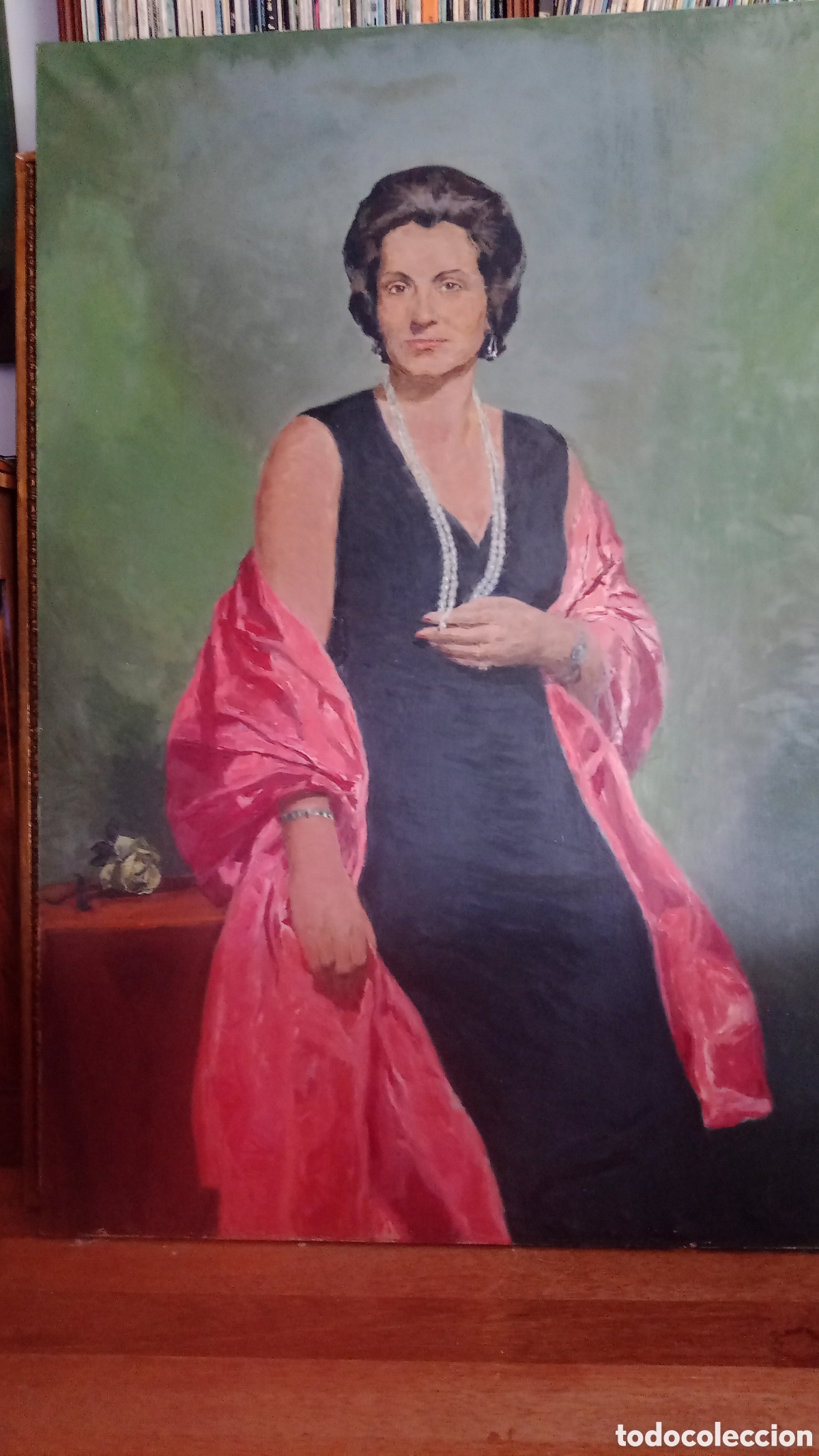 Arte: JOS&Eacute; MAR&Iacute;A VIDAL QUADRAS. retrato de dama en &oacute;leo sobre lienzo. No s&eacute; si tengo marco. De momento el