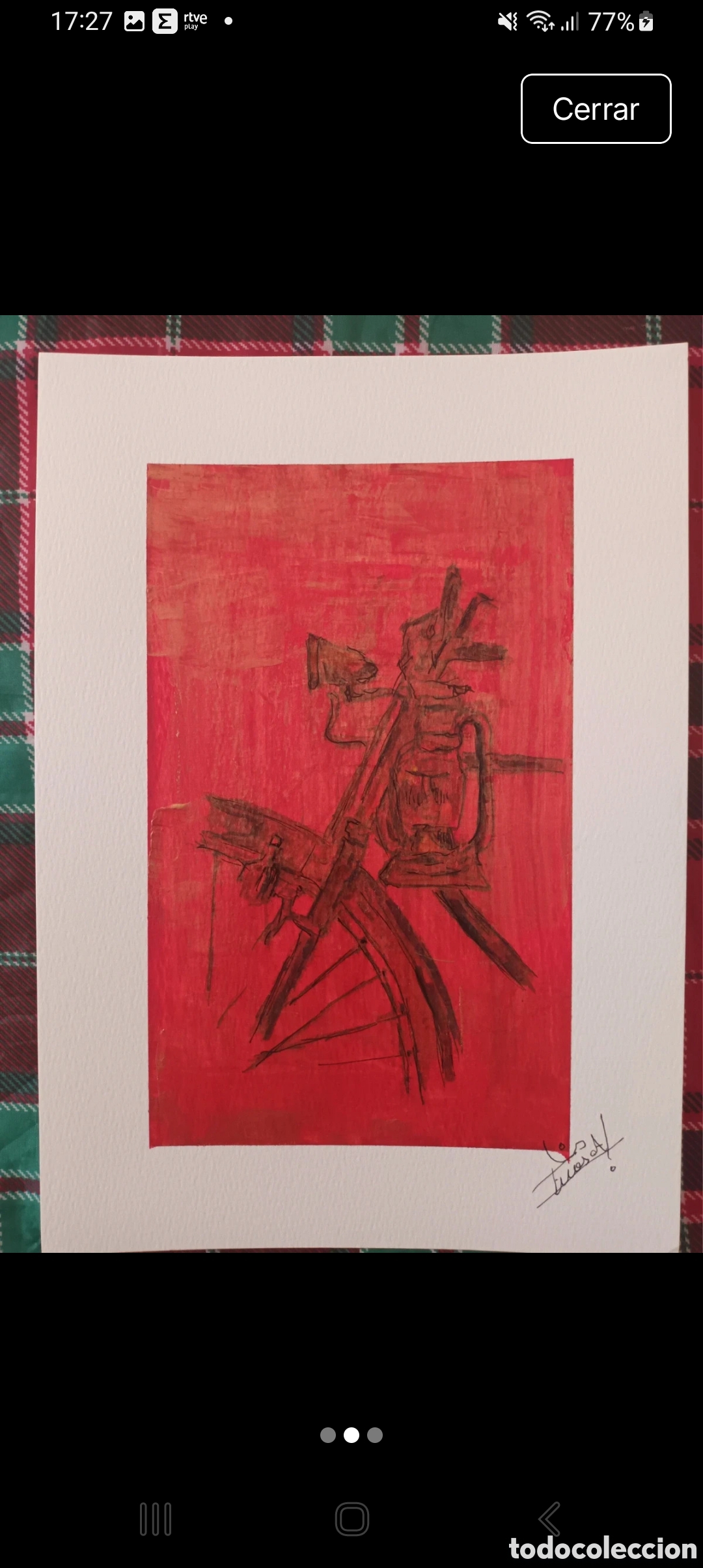 Arte: Lote de 5 laminas pintadas en acr&iacute;lico 21x29cm papel 300gr